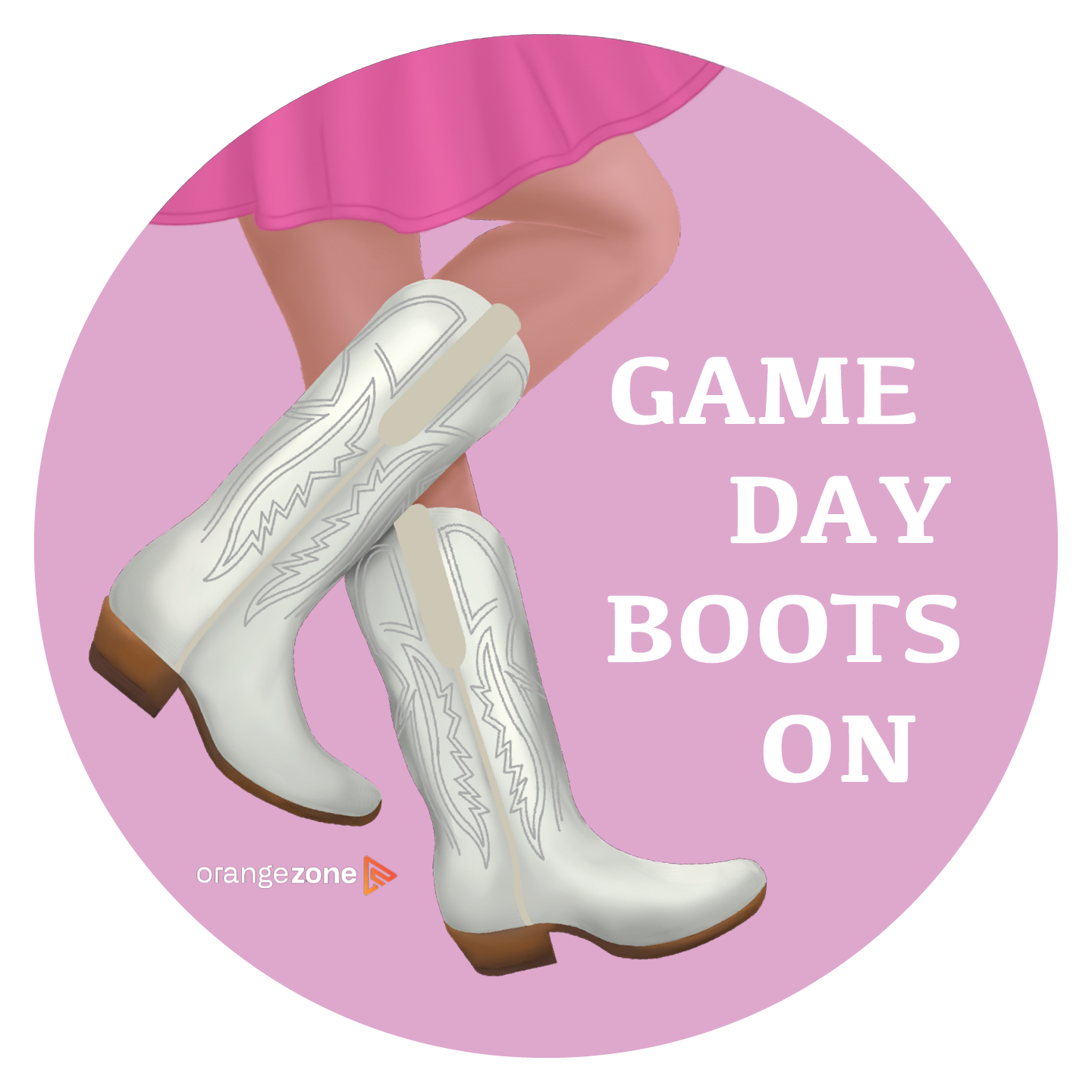 Game day pin: Game Day Boots On alternate