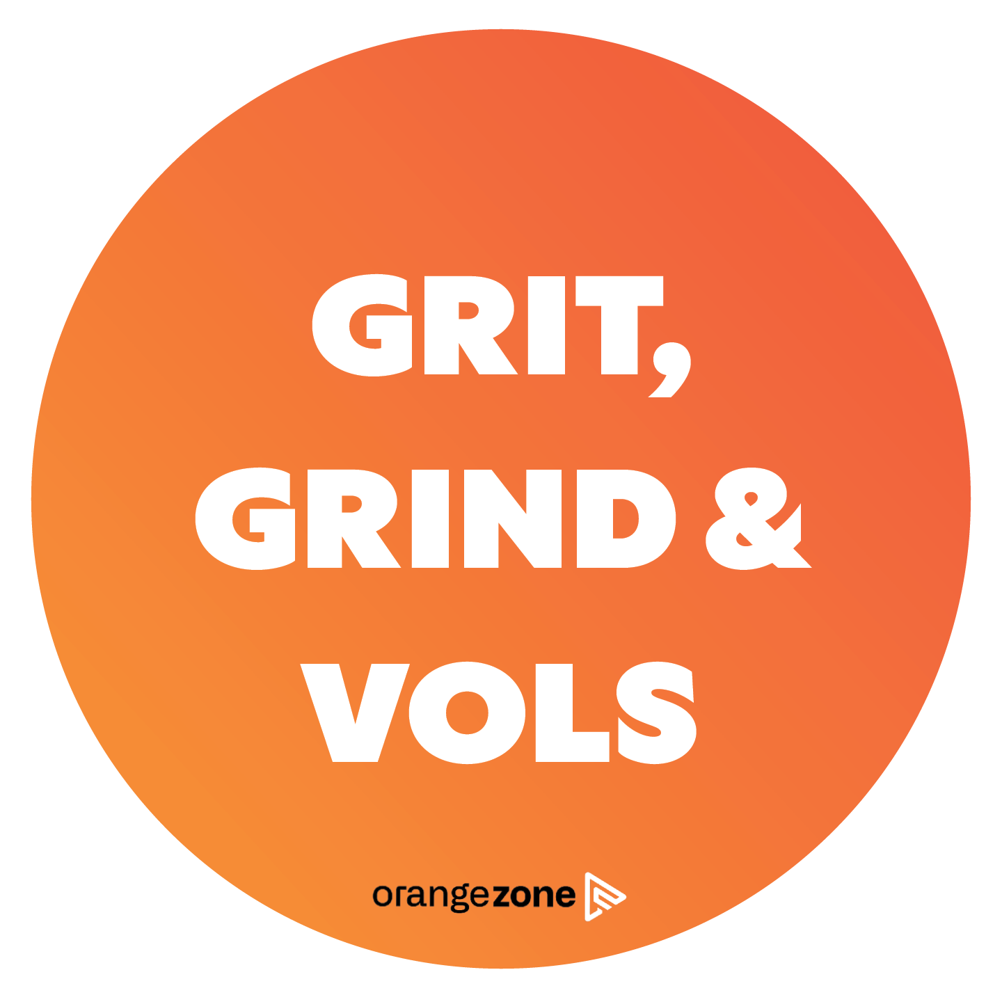 Game day pin: Grit Grind Vols orange